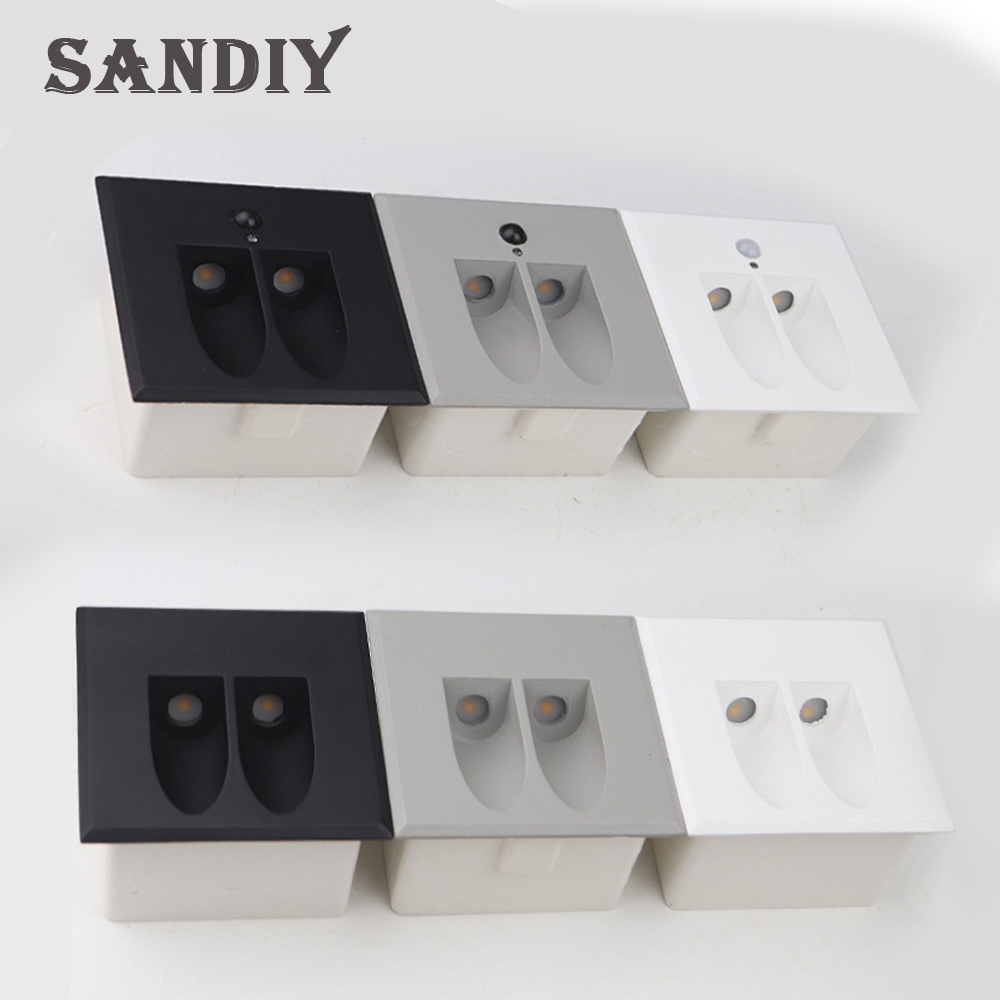 Outdoor Lighting On Stairs - SANDIY Sensor Wandlampe Wasserdicht Stufenleuchten Bewegungsmelder