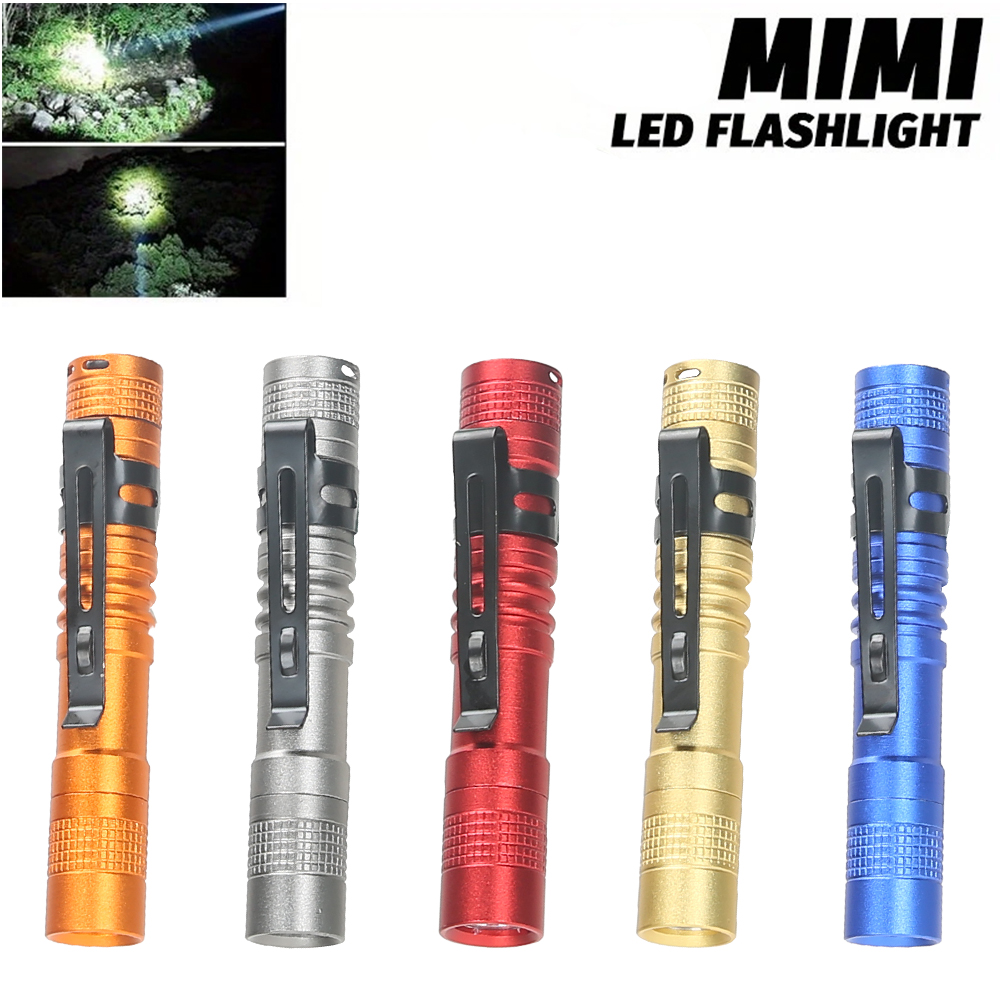 Outdoor Lighting Nearby - Tragbare Mini-LED-Stiftleuchte mit Clip, ultrahell, hohe