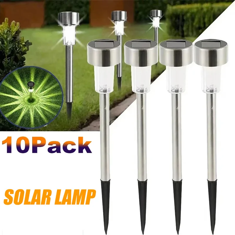 Outdoor Lighting Permanent - Solar-Außenleuchten, Gartenlampe, solarbetrieben, wasserdicht, Landschaftspfad im