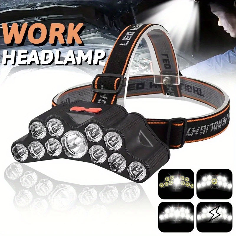 Outdoor Lighting Globes - 11 LED-Scheinwerfer, starkes Licht, Stirnlampe, Typ