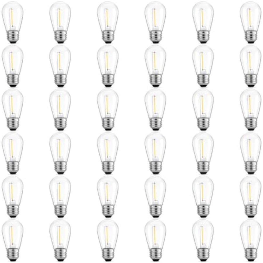 Outdoor Lighting Replacement Bulbs - 36er-Pack S14 LED-Glühbirnen für Außenbeleuchtung, Bruchsichere