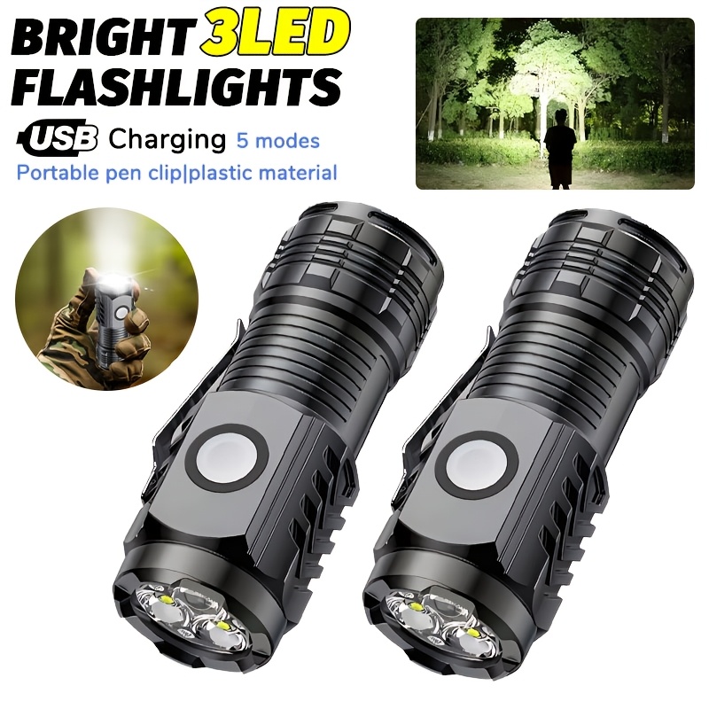 Outdoor Lighting Permanent - Tragbare Mini-LED-Handtaschenlampe Leistungsstarke Fingerspitzen-Taschenlampe Outdoor Wasserdichte
