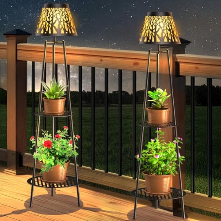 Outdoor Lighting Solar - 2er-Pack Solar-Bodenleuchte für den Außenbereich mit