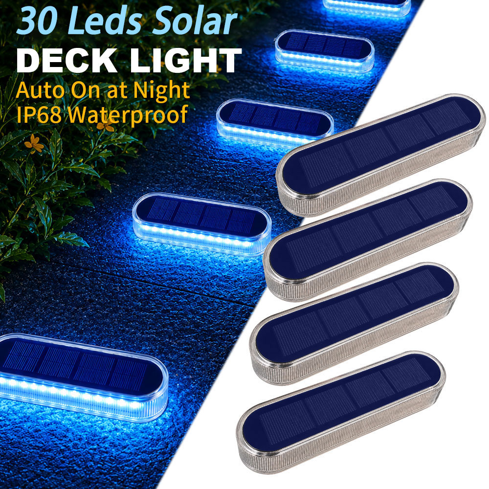 Outdoor Lighting On Stairs - Solar-Gartenleuchte 2700K Warmweiß, Bodeneinbauleuchte mit automatischer