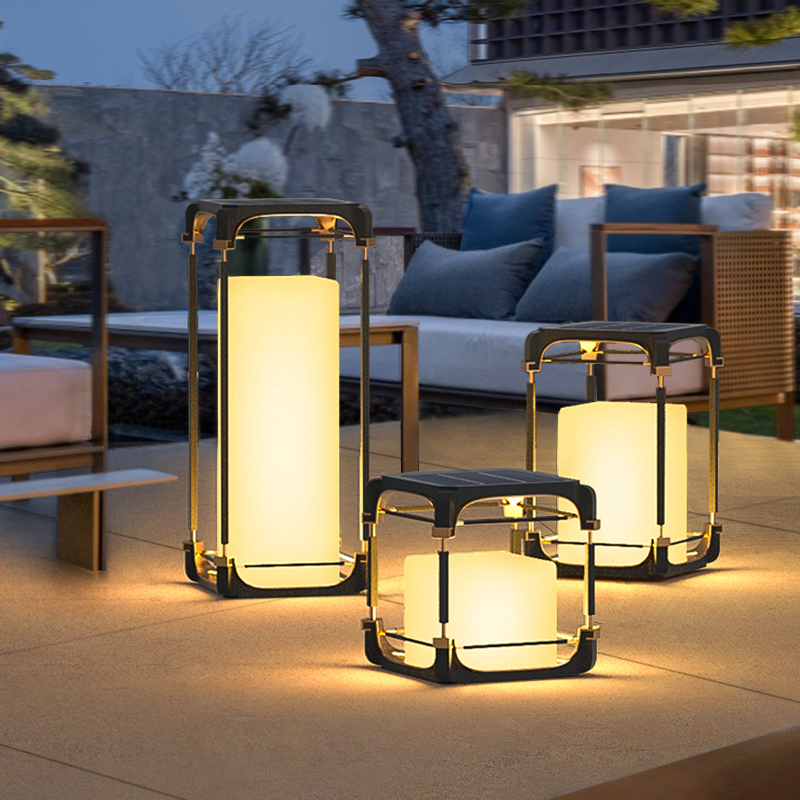 Outdoor Lighting Solar - Leuchtende Stehlampe für den Innenhof, Solar-LED-Außenbeleuchtung,