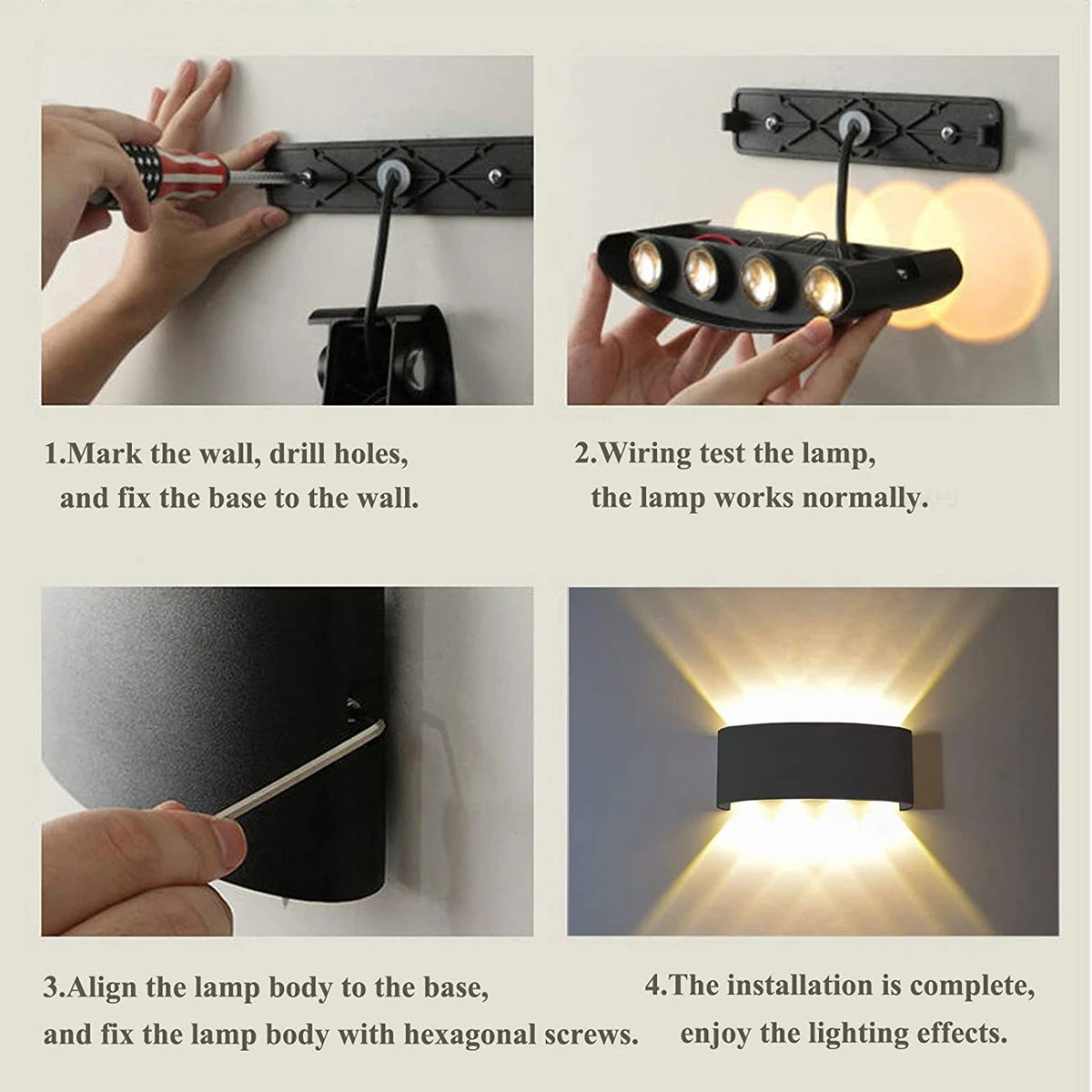 Aluminium LED Wand leuchte IP6 – Outdoor Lighting On Stairs Bewertung und Preis
