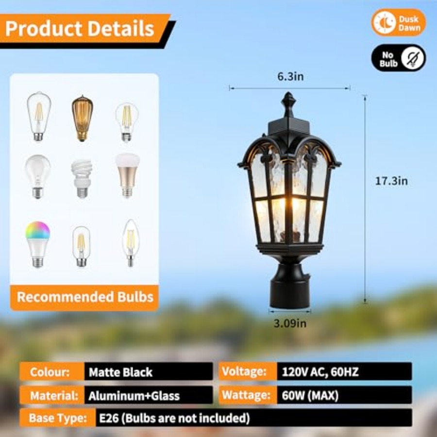 Sensor-Außenpfostenleuchten, w – Lighting Fixture Outdoor Bewertung und Preis