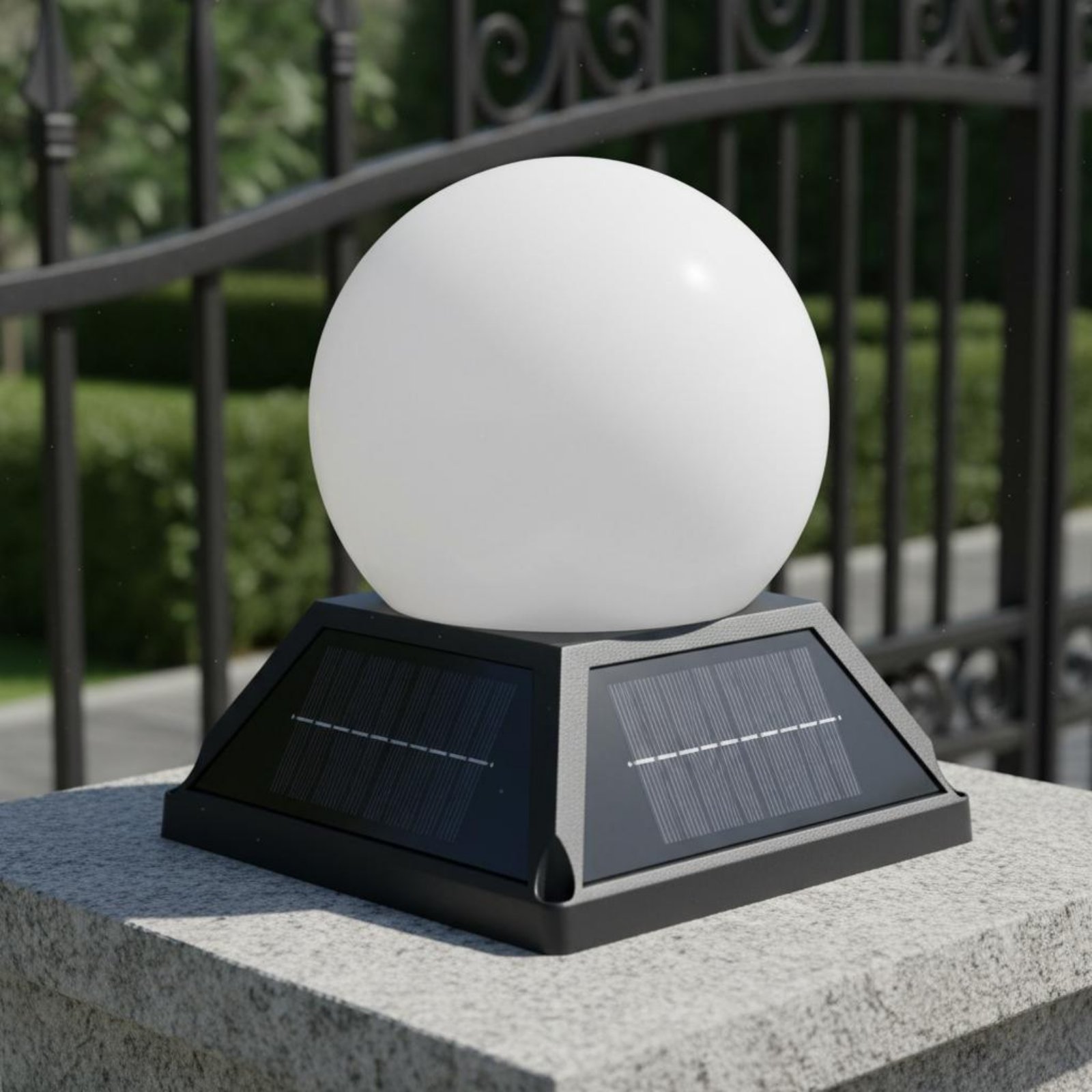 Solar-Pfostenkappenleuchte mit – Outdoor Lighting Globes Bewertung und Preis