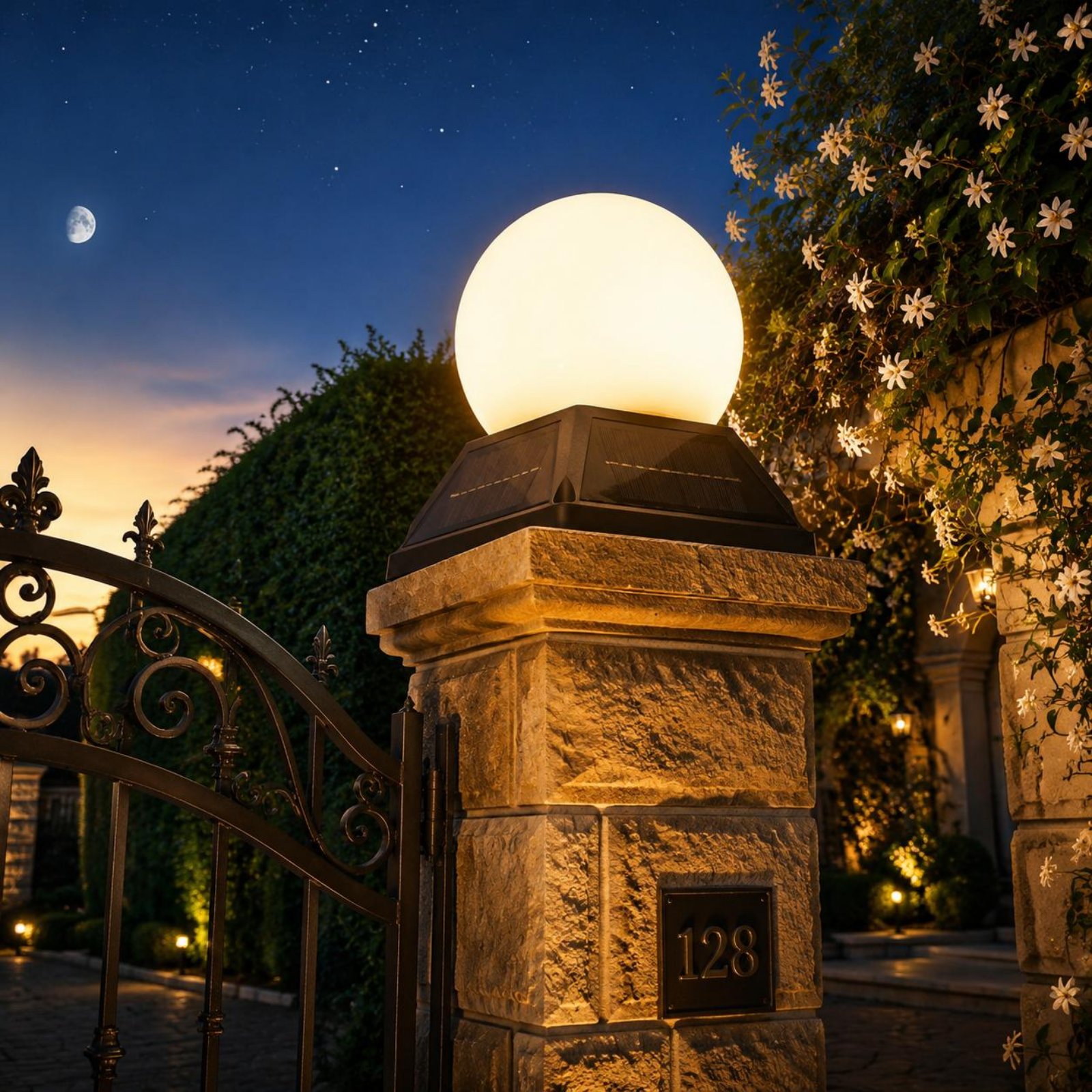 Solar-Pfostenkappenleuchte mit – Outdoor Lighting Globes Bewertung und Preis