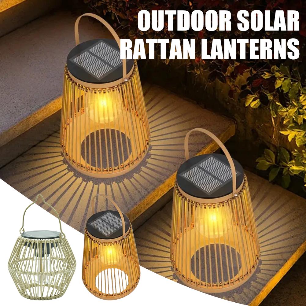 IP65 Wasserdichte Solar-Rattan – Outdoor Lighting Solar Bewertung und Preis