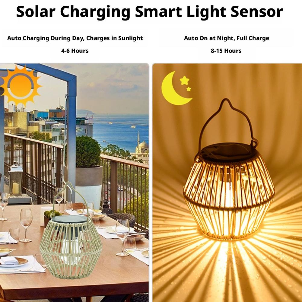 IP65 Wasserdichte Solar-Rattan – Outdoor Lighting Solar Bewertung und Preis