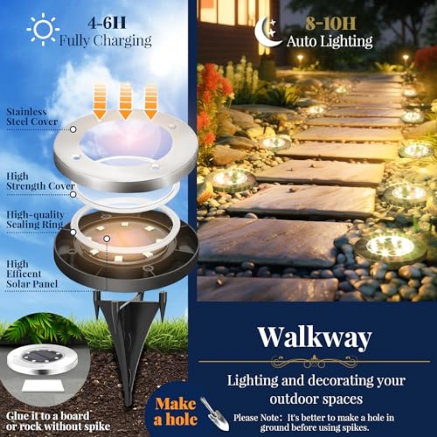Solar-Bodenleuchten, Solar-Auß – Outdoor Lighting Solar Bewertung und Preis